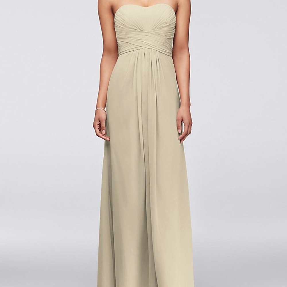 David’s Bridal Strapless Bridesmaid Dress